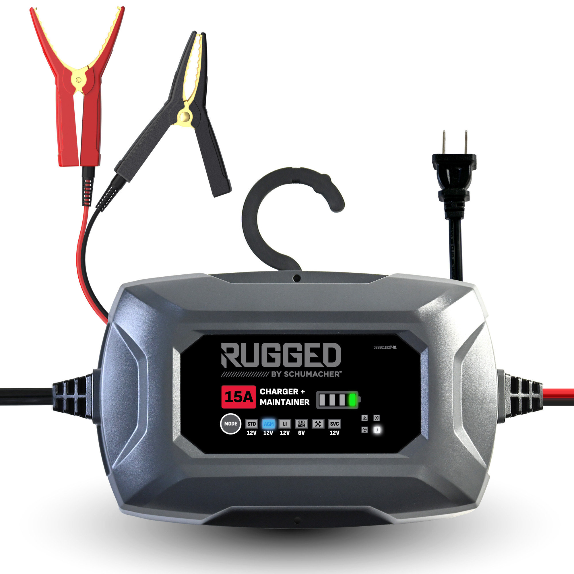 Schumacher RUGGED 15A Battery Charger-Maintainer, 4-in-1, 6V/12V, SC1685